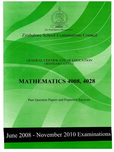 <strong>Zimsec</strong> Past Exam Papers and Revision Notes Facebook. . Zimsec o level mathematics green book pdf free download